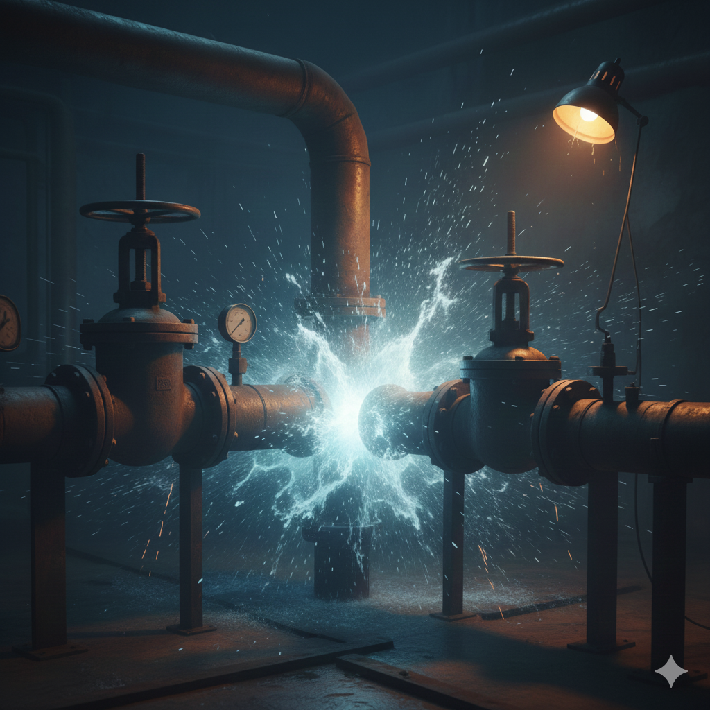Golpe de aríete hidráulico: causas e prevenção industrial