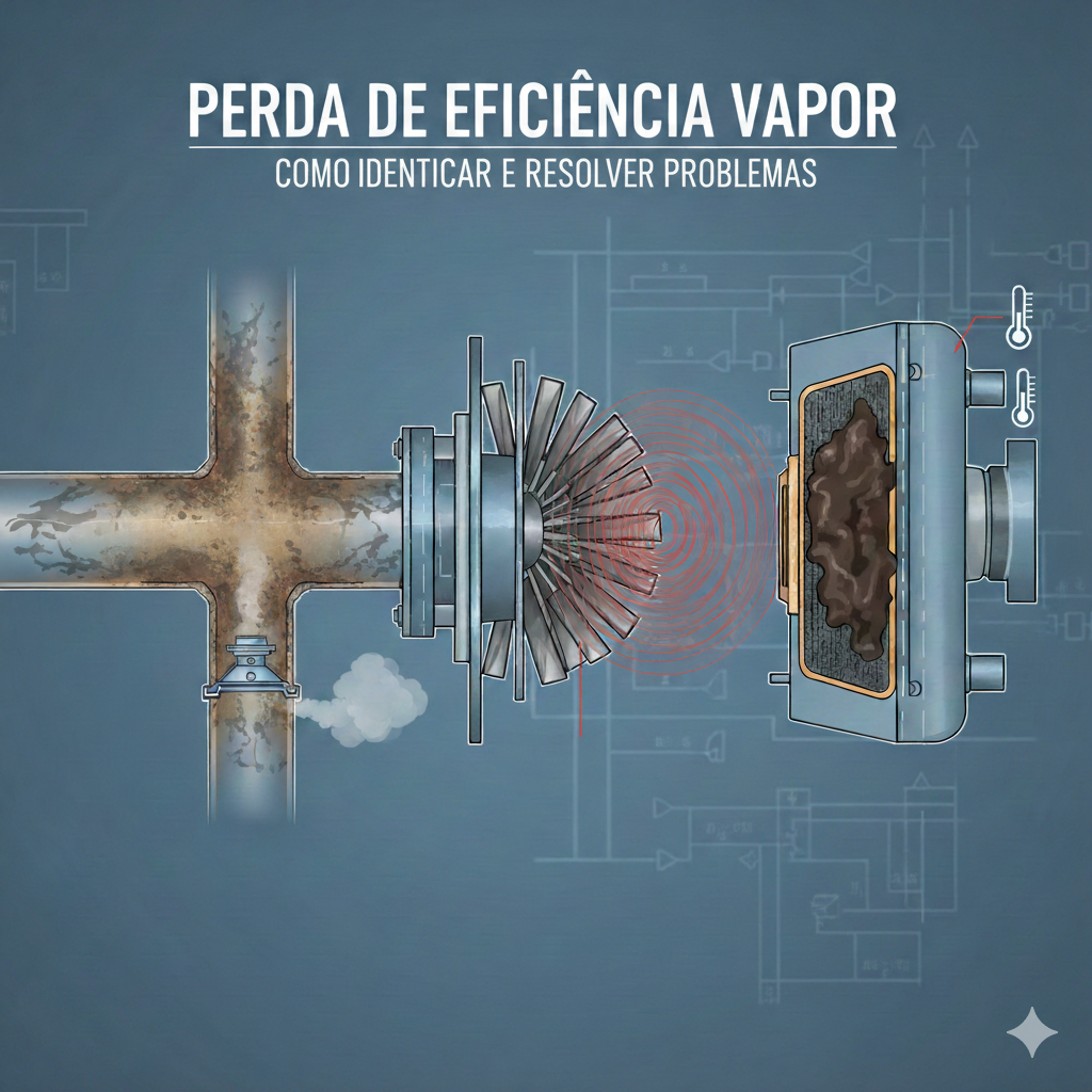 Perda de eficiência vapor: como identificar e corrigir falhas