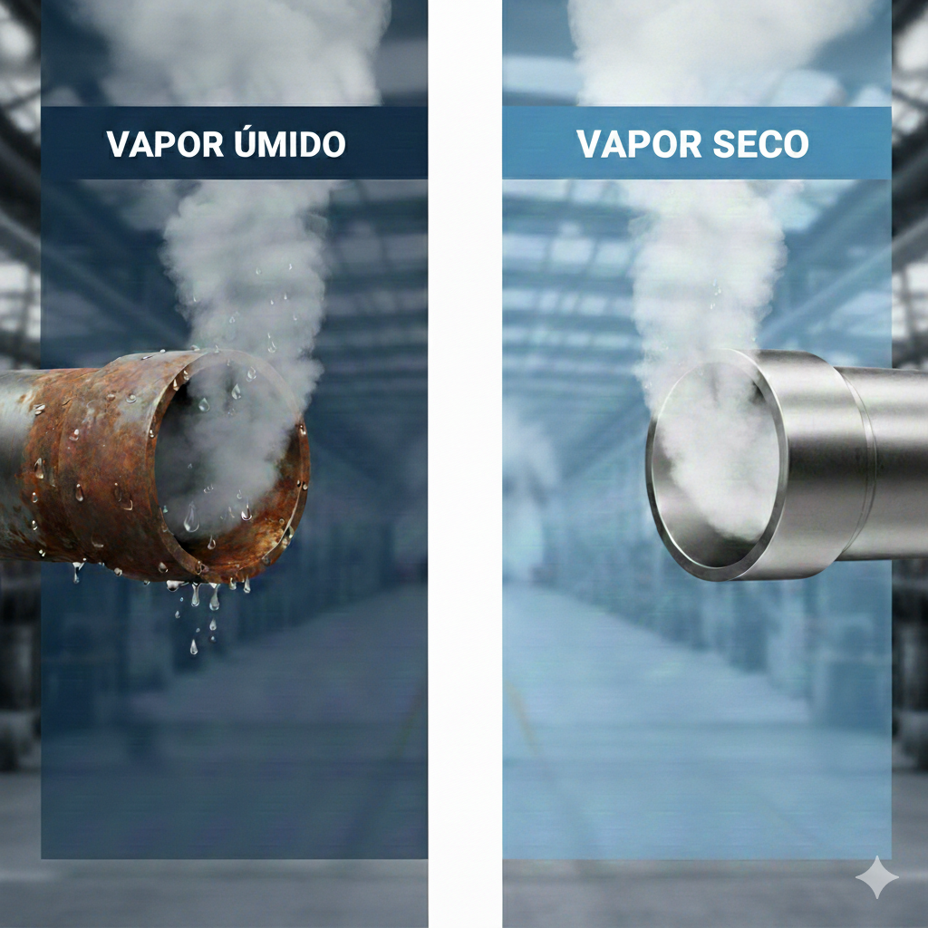 Vapor úmido x seco: impactos no processo industrial