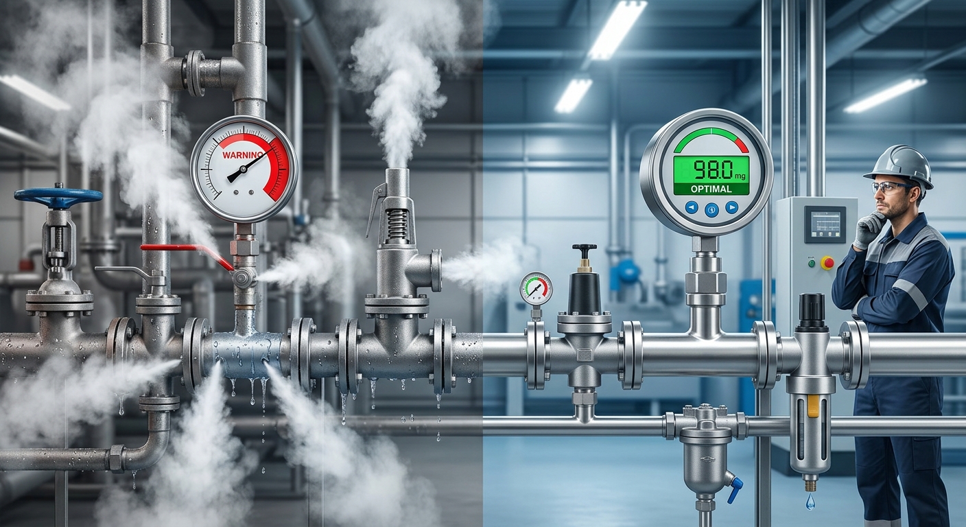 Pressão do vapor acima do necessário: impactos e controle